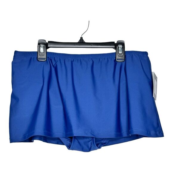 Ellen Tracy Navy Blue Swim Skirt Skirtini - Size 10 - Picture 1 of 7